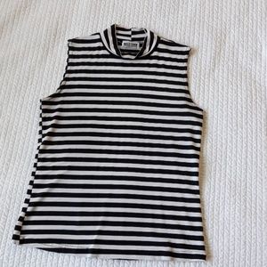 Black and White Striped Top